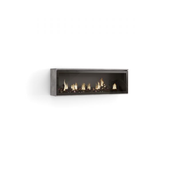 Chimenea Eléctrica LED 107x38x25cm Cemento - Colgado Innovation Home Furnish Sl.
