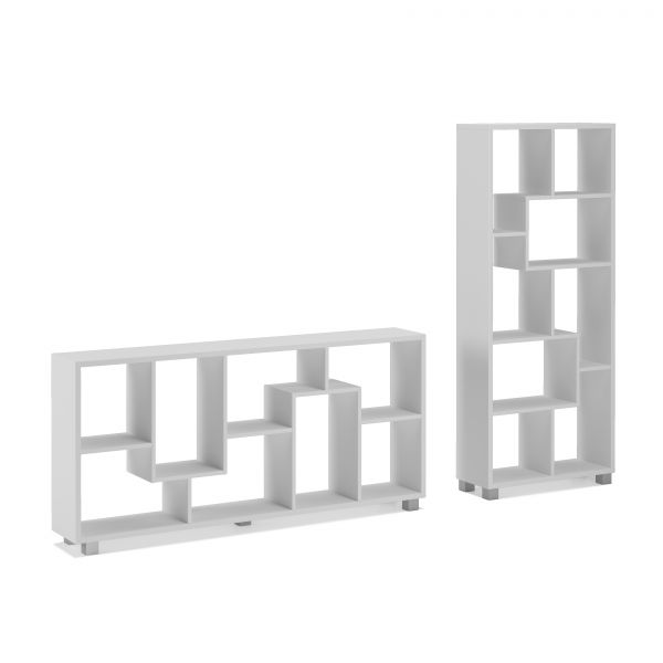 Estantería deluxe blanca 68,5x25x160 cm 