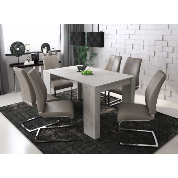 Mesa de comedor wind 140 cm  color cemento