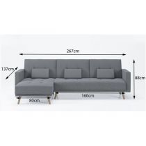 Sofa Chaise longue verona 267 convertible en cama Innovation Home Furnish Sl.